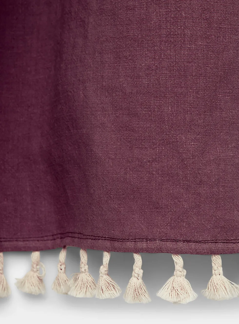 Pure linen and tassels shawl