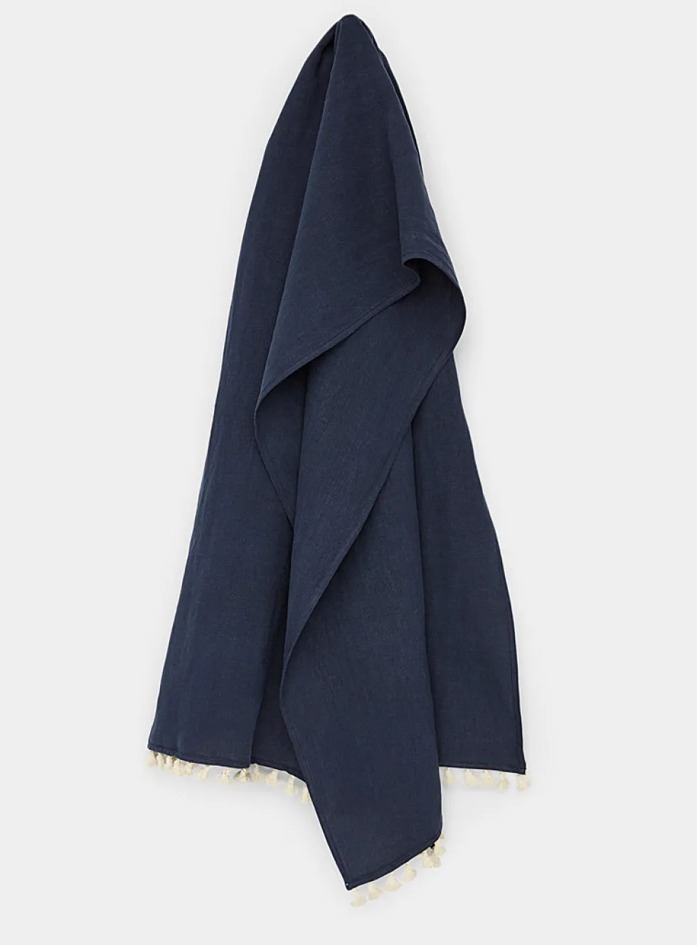 Pure linen and tassels shawl