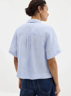 Pure linen boxy-fit shirt