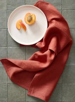 Pure linen chambray tea towel
