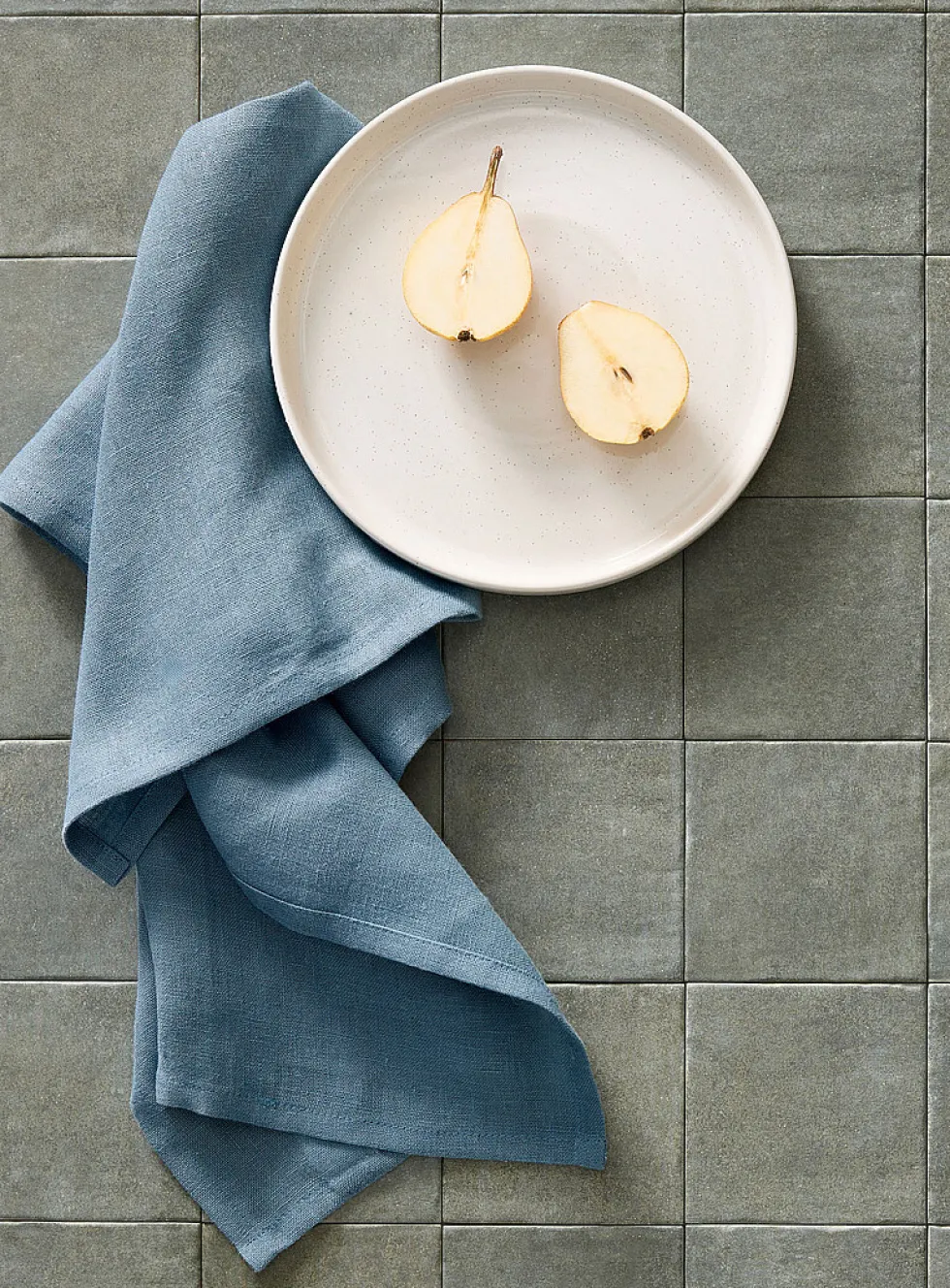 Pure linen chambray tea towel