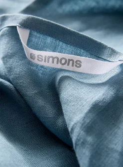 Pure linen chambray tea towel