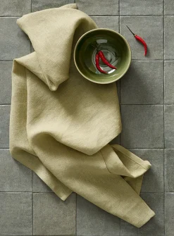 Pure linen chambray tea towel
