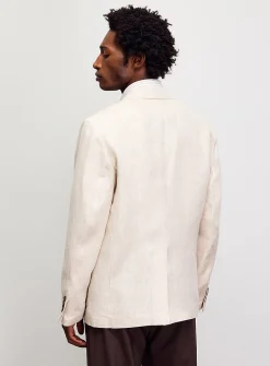 Pure linen chevron blazer