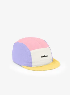 Pure linen colour blocks cap