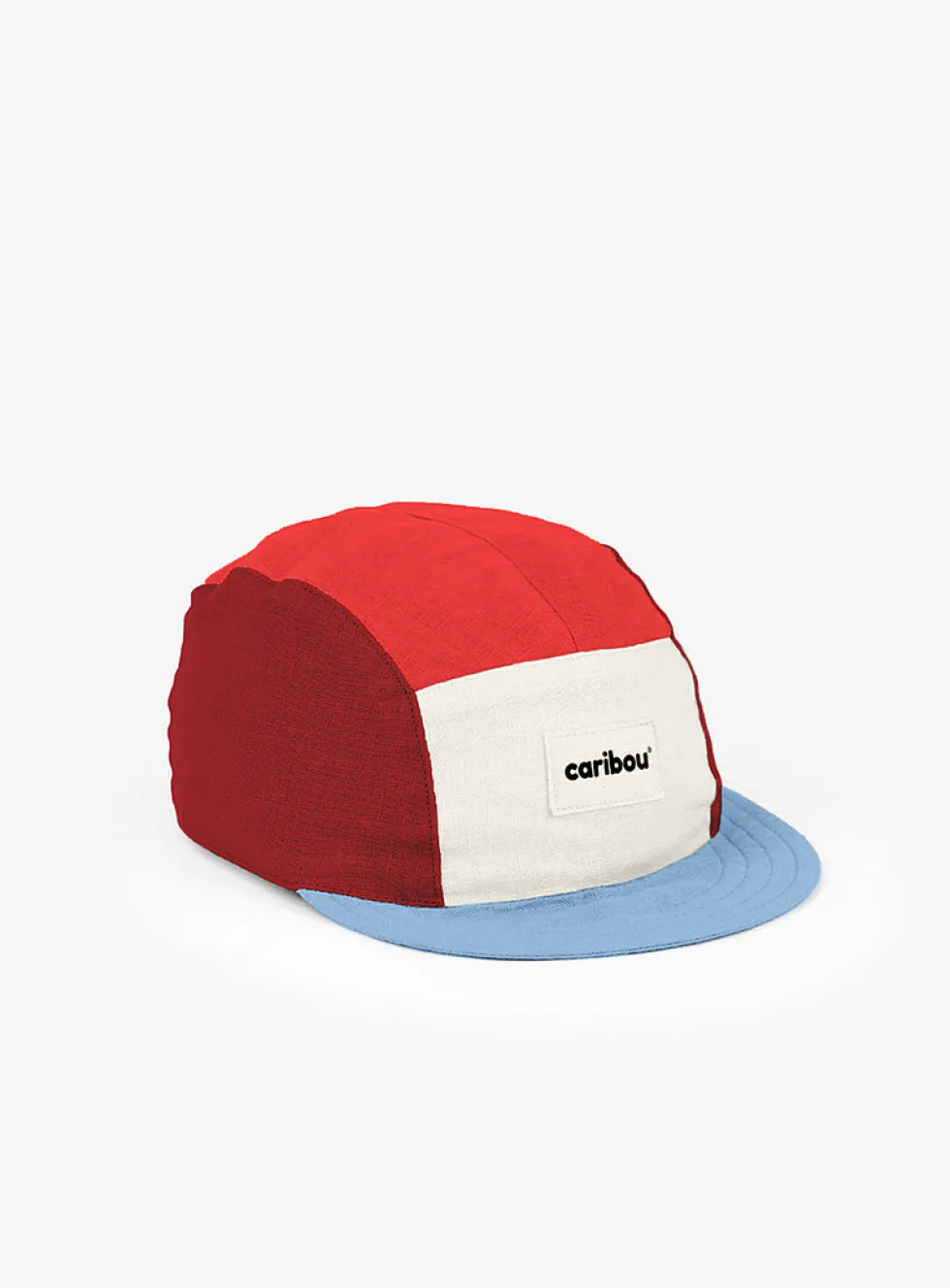 Pure linen colour blocks cap