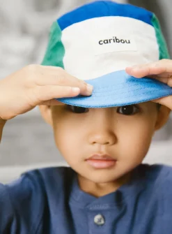 Pure linen colour blocks cap