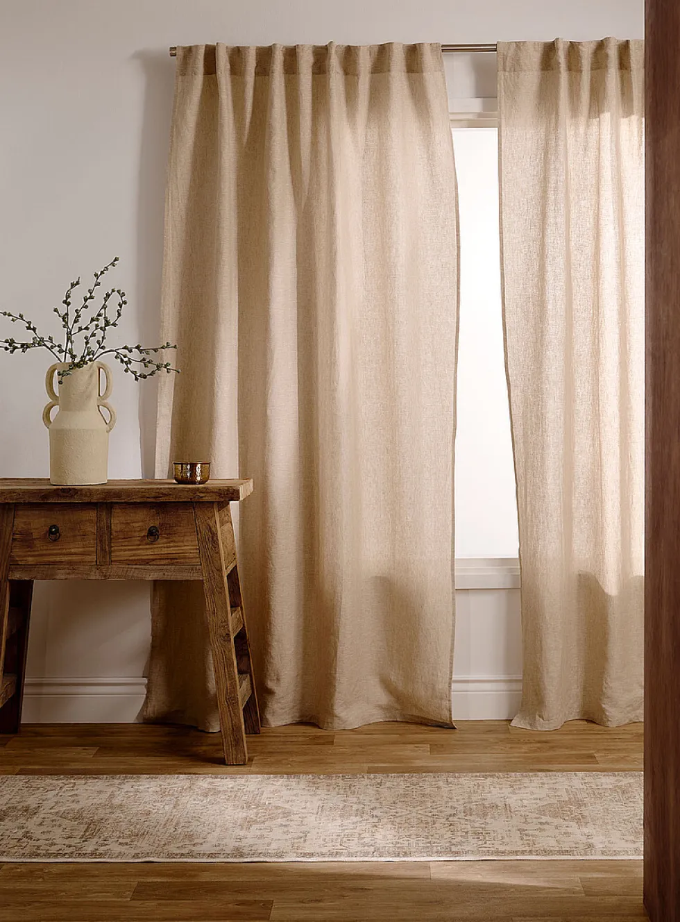 Pure linen curtain