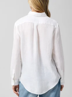 Pure linen logo shirt