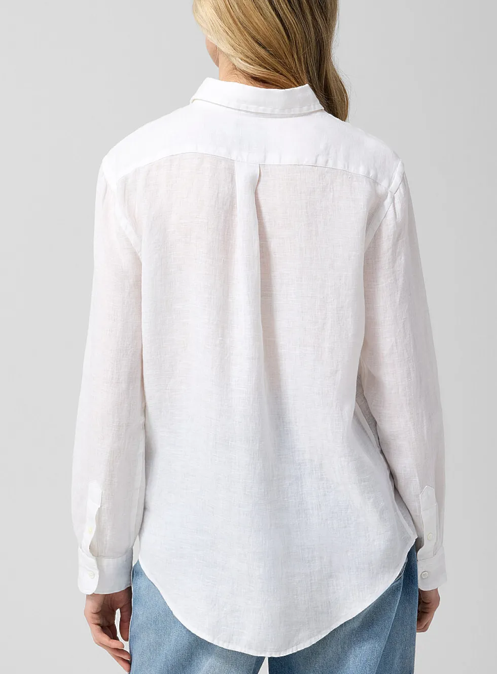 Pure linen logo shirt