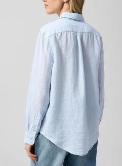 Pure linen logo shirt