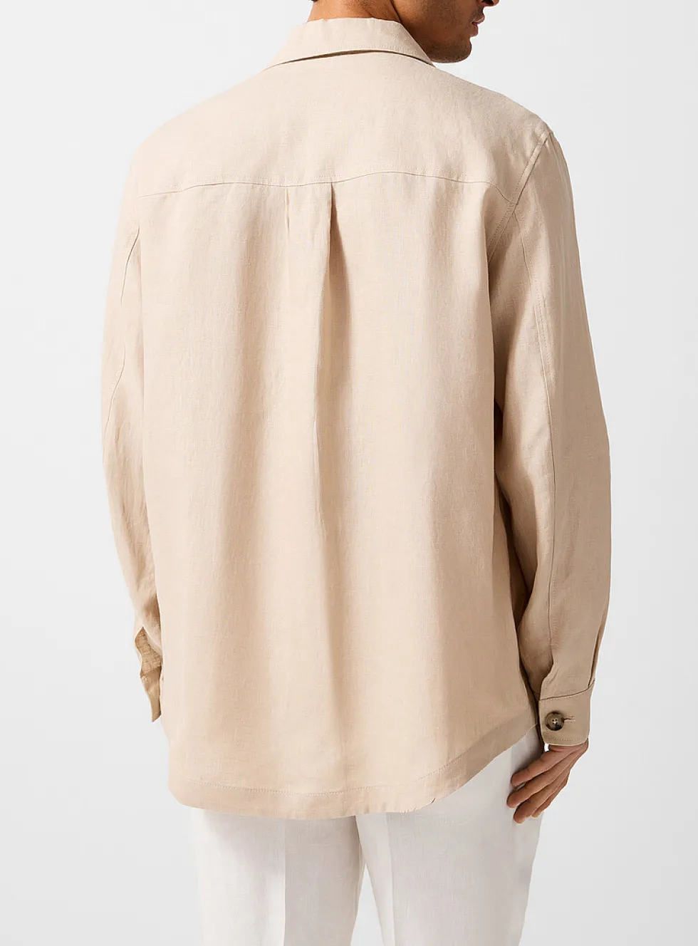 Pure linen safari overshirt