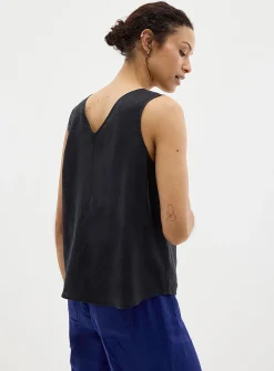 Pure linen V-neck cami