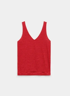 Pure linen V-neck cami