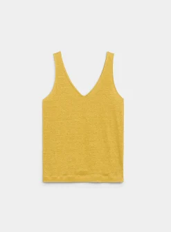 Pure linen V-neck cami
