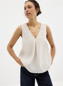 Pure linen V-neck cami