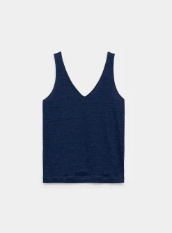 Pure linen V-neck cami