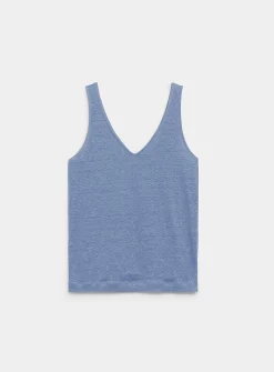 Pure linen V-neck cami