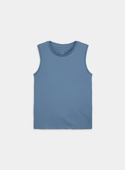 Pure organic cotton crew-neck tank