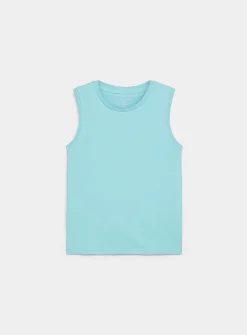 Pure organic cotton crew-neck tank