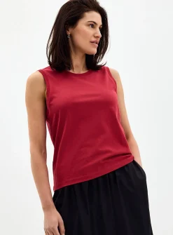 Pure organic cotton crew-neck tank
