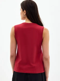 Pure organic cotton crew-neck tank