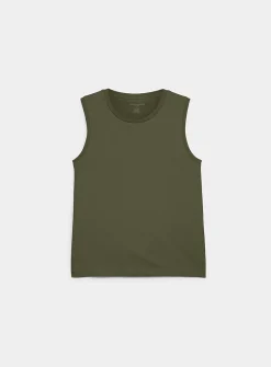 Pure organic cotton crew-neck tank