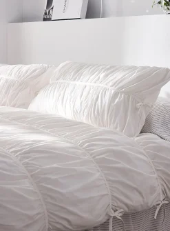 Pure organic cotton ruffled duvet cover set