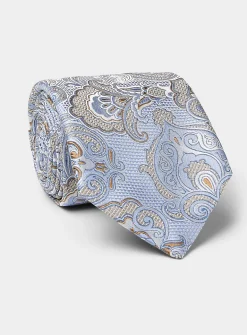 Pure silk paisley tie