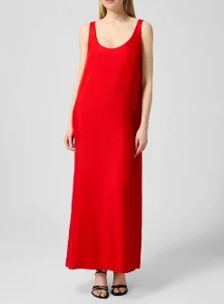 Pure silk sleeveless dress