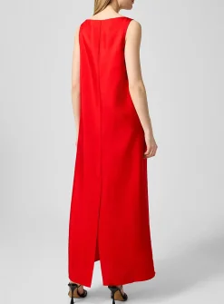 Pure silk sleeveless dress