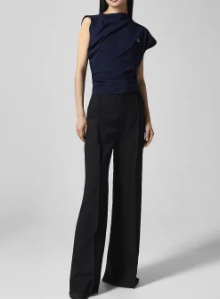 Pure virgin wool flared pant