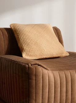 Pure wool basket weave knit removable-cover cushion