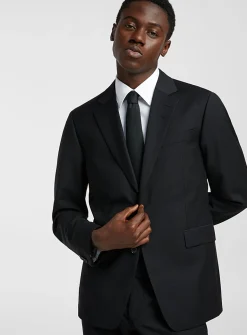 Pure wool micro-jacquard jacket