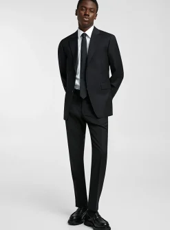 Pure wool micro-jacquard jacket