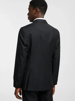 Pure wool micro-jacquard jacket