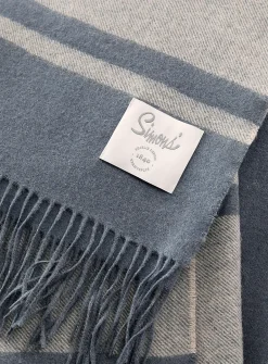 Pure wool striped throw