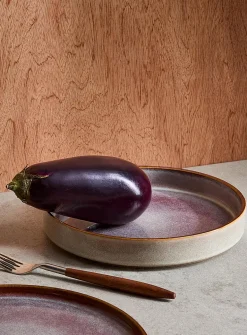 Purple-hued speckles pasta bowl