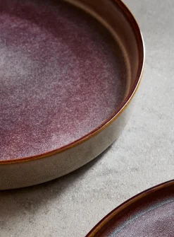 Purple-hued speckles pasta bowl
