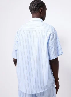 Pyjama-stripe poplin shirt