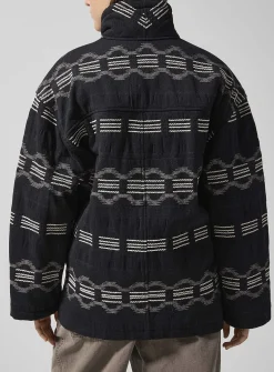 Qayla high-pile fleece underside shawl collar coat