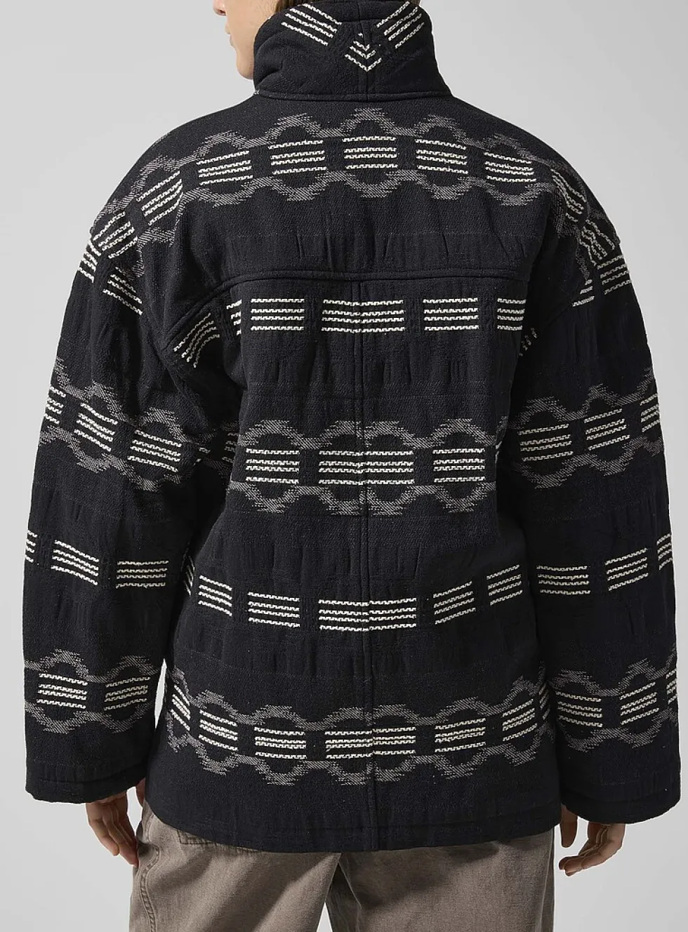 Qayla high-pile fleece underside shawl collar coat