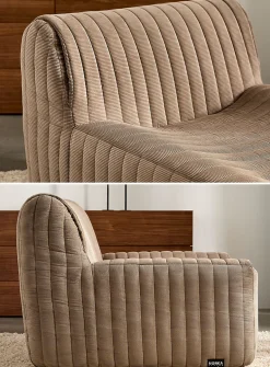 Quilted corduroy high-density foam modular chair