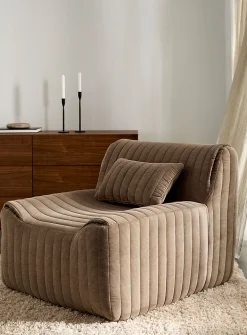 Quilted corduroy high-density foam modular chairs