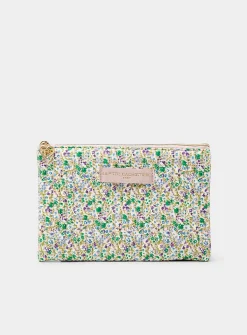 Quilted velvety pouch