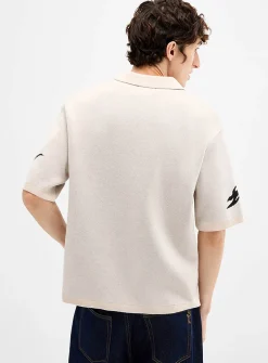 Racing jacquard knit shirt