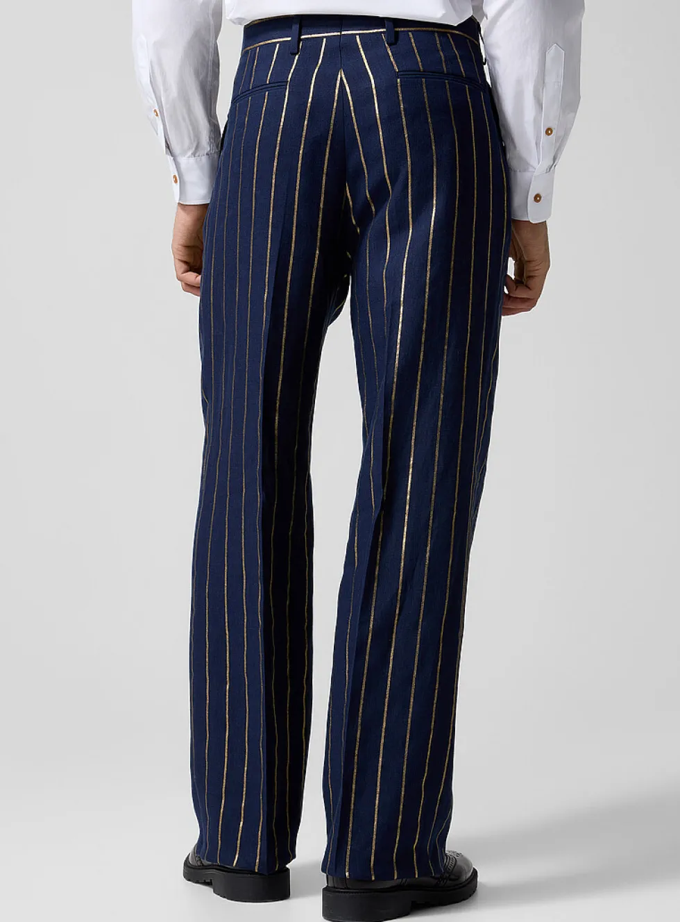 Rafael golden stripes pure linen pant