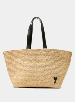 Raffia tote bag