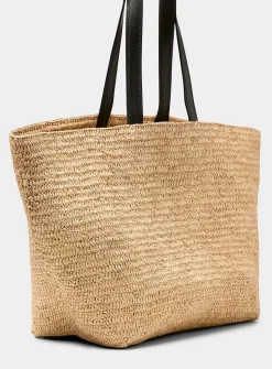 Raffia tote bag