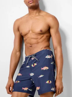 Rainbow fish swim trunk